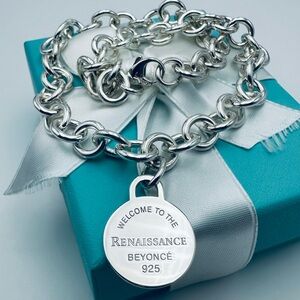 NEW Return to Tiffany & Co. Beyonce Renaissance Tour Chunky Necklace 16” Silver
